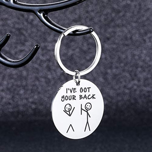 Funny Friendship Gifts Keychain for Best Friend BFF Sisters Birthday Christmas Valentine Gifts for Daughter Son Boys Girls I Got Your Back Graduation for Women Men Gag Present for Besties Brother