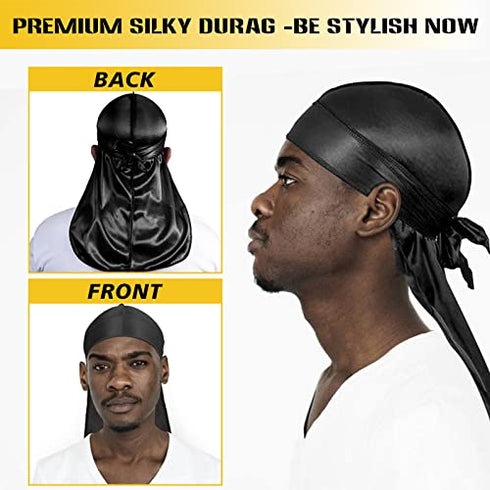 Natural Wave Pomade for Men Strong Hold, Easy Wash 360 Wave Training Hair Cream, Waves Grease for Men Promotes Layered Waves, Moisture, Control and Silky Shine (Wave Pomade+Wave Brushes*2+ Silky Durag)