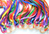 Satin Ribbon Gradient Rainbow Double Side Rainbow Colorful Printed 50 Yard 3/8" Wide for DIY Handmade (9mm Wide, Satin Ribbon)