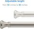 Amazer Spring Tension Curtain Rod - 54-90 Inches Rust-Resistance Shower Curtain Rod Bathroom Rod, Nickel