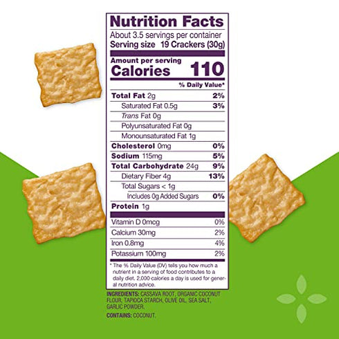 Crunchmaster Grain-Free Crackers, Gluten Free, Non GMO – Lightly Salted, 3.54 Ounce (Pack of 1)