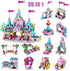 U & I Direct Building Blocks Set Toy for Girls, 25 in 1 Pink Princess Castle Building Bricks, 568 PCS STEM Construction Building Blocks Toys Set for Birthday for Kids Aged 6 7 8 9 10 11 12 Yr Old