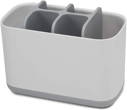 Joseph Joseph 70510 EasyStore Toothbrush Holder Bathroom Storage Organizer Caddy, Large, Gray
