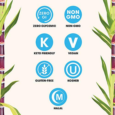 Purecane Zero Calorie Sugar Substitute, Made from All-Natural Sugar Cane, Diabetic Friendly, Keto Diet Friendly, Gluten-free, Zero Net Carbs, 100 Count Sachets, 4.5 Ounce