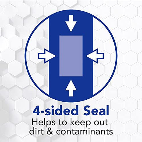 All Health Clear Waterproof Antibacterial Adhesive Bandages, 2 in x 3 1/2 in, 32 ct | Helps Prevent Infection, 100% Waterproof for First Aid and Wound Care