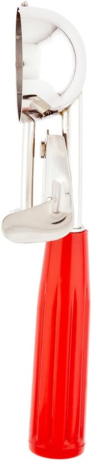 Met Lux 1.75 Ounce Portion Scoop, 1 Durable Cookie Scoop - #24, With Red Handle, Stainless Steel Disher, For Portion Control, Scoop Cookie Dough, Cupcake Batter, or Ice Cream - Restaurantware