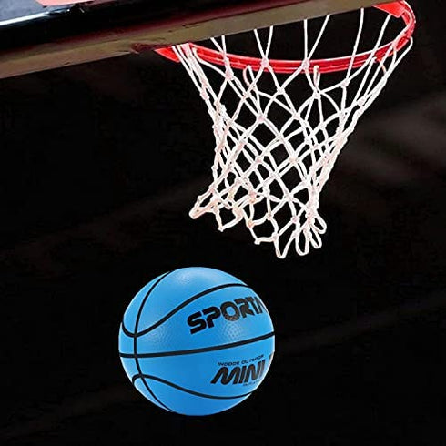 Sport AI Small Basketball Kids ,Mini Basketball 5.5inch, Cute Bouncy Balls for Kids,Safe and Soft to Handheld ,Blue