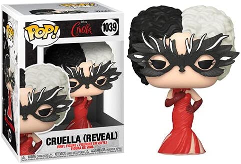 POP Disney: Cruella - Cruella in Red Dress, Multicolor, 3.75 inches