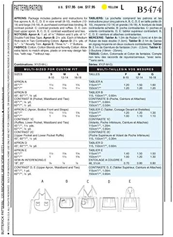 BUTTERICK PATTERNS B5474 Aprons