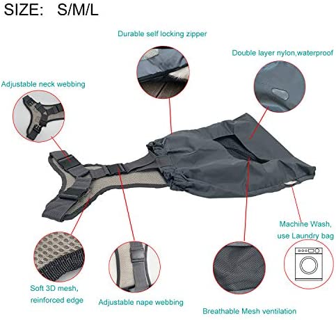 derYEP Dog Drag Bag Durable Indoor for paralyzed Disabled Back Rear Legs Dog Protects Chest and Limbs (M)…