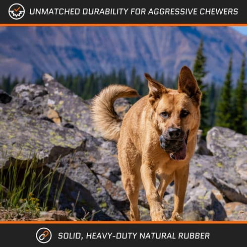 Ultra Durable Tumbler Treat Ball - Lifetime Replacement Guarantee - Aggressive Chewer Approved - Made in USA - Medium/Large Dogs - Safe & Non-Toxic Natural Rubber - Monster K9 Dog Toys