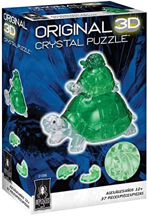 Bepuzzled 3D Crystal Puzzle - Turtles: 37 Pcs,Green,31086