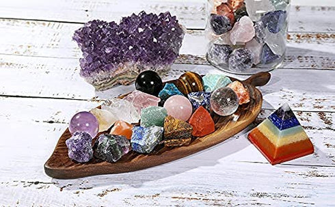 Top Plaza Bulk Amethyst Healing Crystals Rough Stones - Large 1" Natural Raw Stones Crystal for Reiki Healing, Wicca, Witchcraft, Tumbling, Cabbing, Fountain Rocks, Decoration, Polishing 0.5lb