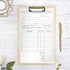 Simply Classic 2-Part Carbonless Order Form Pad / 50 Sets / 5.5" x 8.5" Carbon Copy Purchase Sales Receipt Book
