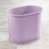 mDesign Slim Oval Metal Trash Can, Small Wastebasket, Garbage Receptacle Bin for Bathrooms, Powder Rooms, Kitchens, Home Offices - Light Purple