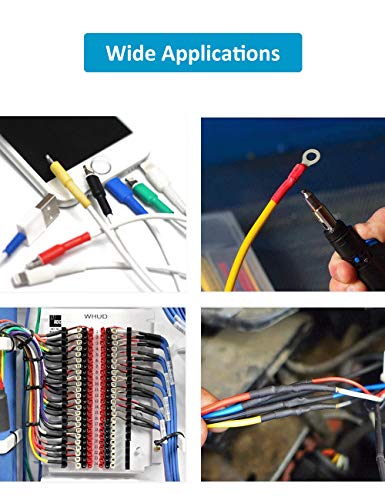 650pcs Heat Shrink Tubing innhom Heat Shrink Tube Wire Shrink Wrap UL Approved Ratio 2:1 Electrical Cable Wire Kit Set Long Lasting Insulation Protection, Safe and Easy, Eco-Friendly Material