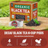 Organic Decaf Black Tea K-Cup Pods, 24 Pods by FGO - Keurig Compatible - Premium Decaffeinated Black Tea is USDA Organic, Non-GMO, & Recyclable