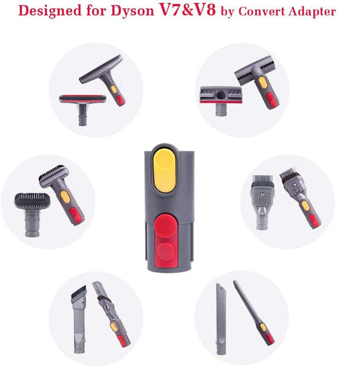 I clean 7packs Dyson v7 attachments, Compatible with Dyson V8, V8 Absolute,V7,V6,DC59,DC44,DC35,DC24,DC16,DC62,DC39,V10, V10 Absolute, V11Animal Cord-Free Vacuum Parts