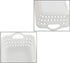 HOMMP 12-Pack White Plastic Woven Storage Basket Tray with Handle (Mini)
