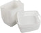 HOMMP 12-Pack White Plastic Woven Storage Basket Tray with Handle (Mini)