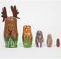 Bits and Pieces - "Woody and Friends American Woodland Creatures Nesting Dolls - Hand Painted Wooden Nesting Dolls Matryoshka Animal Figurines - Set of 5 Dolls from 5.5" Tall