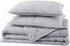 BOURINA Reversible 3-Piece Full Quilt Set - Pre-Washed Microfiber Ultra Soft Lightweight Star Quilted Bedspread Full Coverlet Set, Grey