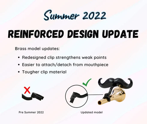 Brasstache - Clip-on Mustache for French Horn Mouthpiece