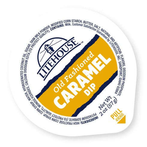 Litehouse Original Caramel Dip - Individual Caramel Dip for Apples, Caramel Sauce for Desserts, Caramel Dipping Cups, Caramel Snack Dip, Caramel Apple Dip, Gluten-Free, Vegetarian - 12 Ounce, 6 Pack