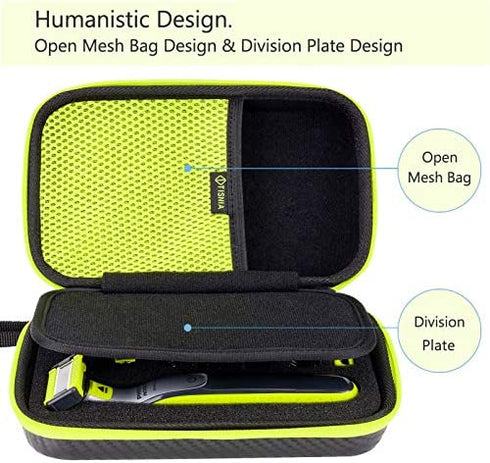 Tisnia One Blade Case for Philips Norelco One Blade Hybrid Electric Trimmer and Shaver, QP2520, QP2530, QP2620, QP2630, One Blade Case for Phillips Norelco One Blade Trimmer and Shaver - Black