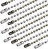 TecUnite 2 Pieces 3.2 mm Beaded Pull Chain Extension with Connector, Each 10 Feet Beaded Roller Chain with 10 Matching Connectors (Multicolors A)