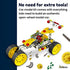 3 Bees & Me STEM Car Building Erector Toy Kit | Educational Metal Project for Boys and Girls Aged 8-11 Years Old (Ages 6-7 with Help) Beginner Gift Set for STEM Learning and Junior Engineers
