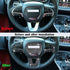 SENSHINE for Dodge Challenger Charger Durango Accessories 2014-2018 2019 2020 2021 2022 Bling Steering Wheel Sticker Cover Trim 4PCS Black For Dodge (Black Trim)