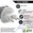 Switzerland Power Plug Adapter by OREI with 2 USA Inputs - Travel 3 Pack - Type J (US-11A) Safe Grounded Use with Cell Phones, Laptop, Camera Chargers, CPAP, and More