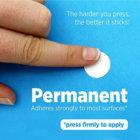ChromaLabel 1 Inch Round Label Permanent Color Code Dot Stickers, 1000 Labels per Roll, White
