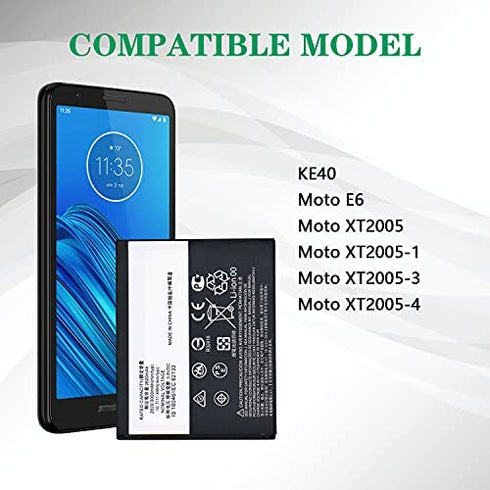 ASDAWN KE40 Battery Replacement for Motorola Moto E6, Battery for Motorola Moto E6 XT2005 XT2005-1 XT2005-3 XT2005-4