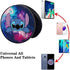 JOSEPH TINDALL ( 2 Pack ) Multifunction Foldable Phone Finger Kickstand Blue Galaxy White Marble Cell Phone Stand Holder and Grip Mount Compatible for Smartphones and Tablet