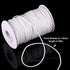 100 Pieces Clear Roman Curtain Rings Blind Roman Ring and 55 Yards Roman Blind Cord 8-13 mm Transparent Plastic Rings 1.8 mm White Braided Lift Shade Cord for DIY Roman Curtains