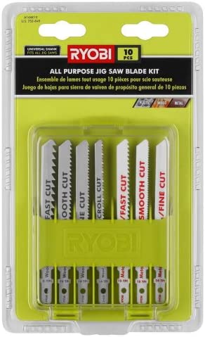Ryobi A14AK10 All-Purpose Jig Saw Blade Kit (10-Piece)