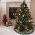 Peacock Feathers Christmas Tree Skirt 36 in for Christmas Decorations Skirt Rustic Xmas Holiday New Year Party Tree Mat Decor Indoor Outdoor Christmas Tree Mats
