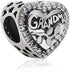 925 Sterling Silver Love Grandma Charm Heart Charm Birthday Charm Anniversary Charm for Pandora Charms Bracelet