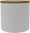 Home Basics Ceramic Canister (Small, White Honeycomb)