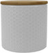 Home Basics Ceramic Canister (Small, White Honeycomb)