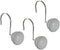 Creative Scents Grey Shower Curtain Hooks Decorative - Set of 12 Shower Curtain Rings for Bathroom Shower Rod - Decorative Shower Hooks for Shower Curtain for Any Bathroom Decor