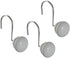 Creative Scents Grey Shower Curtain Hooks Decorative - Set of 12 Shower Curtain Rings for Bathroom Shower Rod - Decorative Shower Hooks for Shower Curtain for Any Bathroom Decor