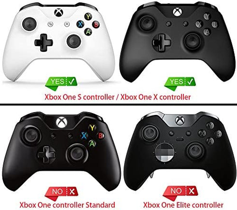 eXtremeRate Textured Green Back Panels, Comfortable Non-Slip Side Rails, 3D Splashing Handles, Game Improvement Replacement Parts for Xbox One X S Controller