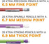 BIC Mechanical Pencil Variety Pack, Number 2 Pencils With Erasers, Fine Point (0.5mm), Medium Point (0.7mm) and Thick Point (0.9mm), 60 Count, Bulk Mechanical Pencils for School or Work (WX7TG026-BLK)