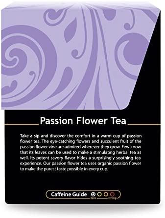 Buddha Teas Organic Passion Flower Tea - OU Kosher, USDA Organic, CCOF Organic, 18 Bleach-Free Tea Bag