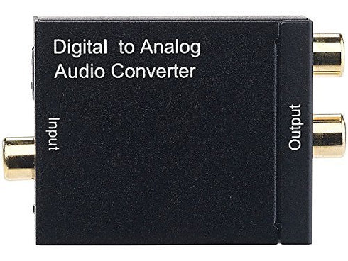 Digital Optical Coax to Analog Stereo Audio L/R Converter Adapter with Optical Cable RCA Cable