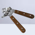 BESTONZON Manual Side Cut Bottle Opener Stainless Steel Wood Handle Can Opener Kitchen Tools Bar Party (Redwood)