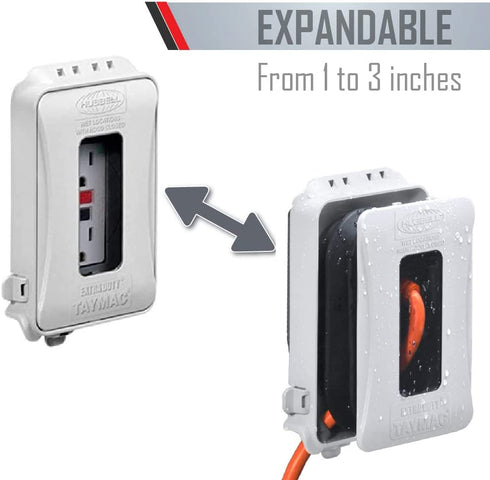 TAYMAC ML500W Single-Gang Mount 16-in-1 Flat Nonmetallic Weatherproof Vertical/Horizontal, 1-Pack, White